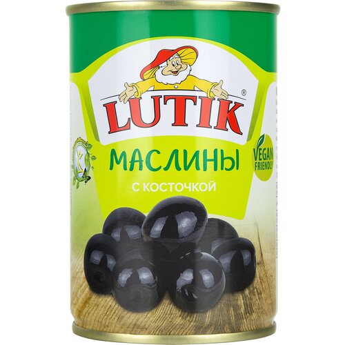 Маслины Lutik консервированные с косточкой, 280г