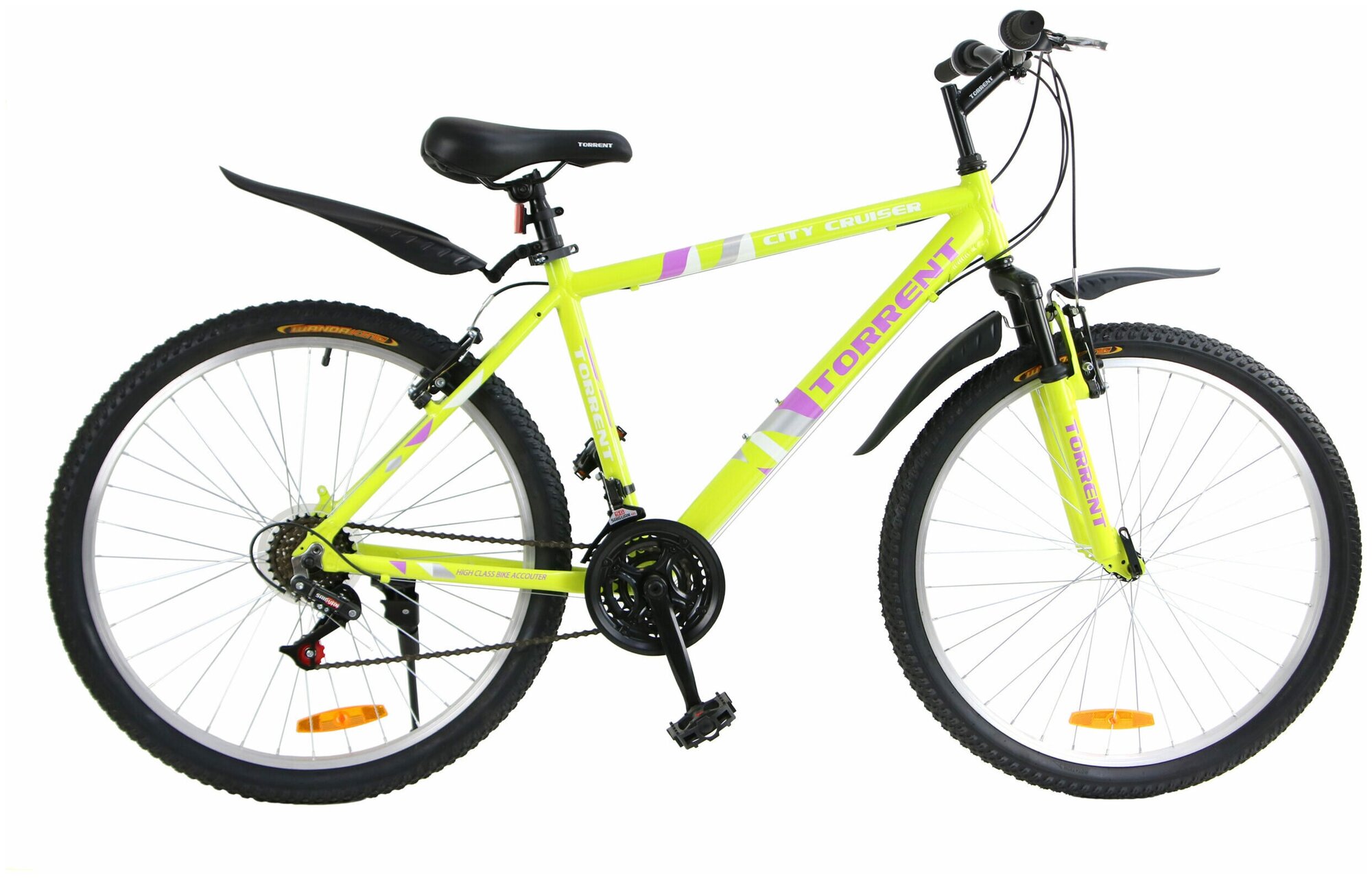 Велосипед Torrent City Cruiser 26" рама 18" зеленый/фиолетовый .