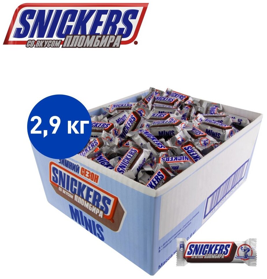 Snickers minis Пломбир 2.9кг RU - фотография № 2