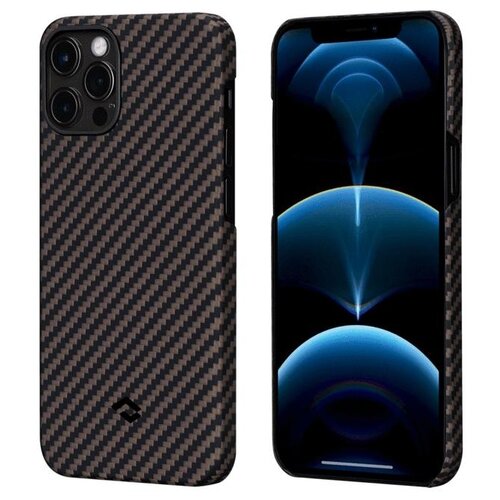 фото Чехол pitaka magez (ki1206p) для iphone 12 pro (black/brown)