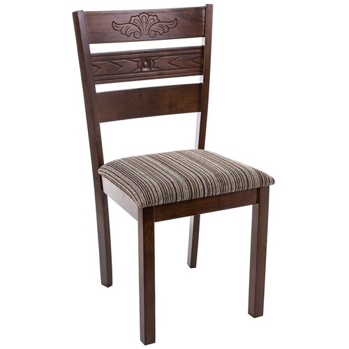 фото Стул woodville simol, дерево/текстиль, цвет: dirty oak/brown