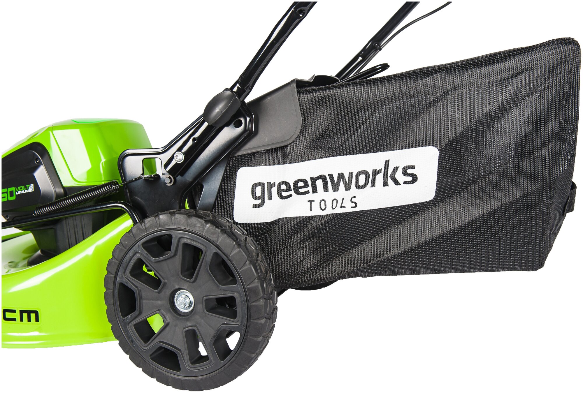 Газонокосилка аккумуляторная Greenworks Арт. 2502807, 60V, 46 см, бесщеточная, без АКБ и ЗУ