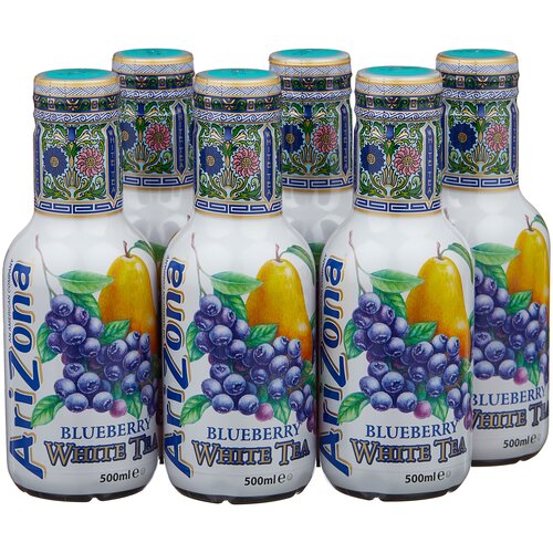 Чай  AriZona Blueberry White Tea with Natural flavors, ПЭТ, 0.5 л, 6 шт.