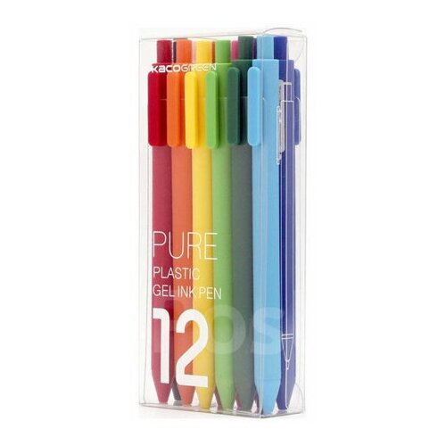фото Набор гелевых ручек xiaomi kaco rainbow gel pen 12шт colors k1015