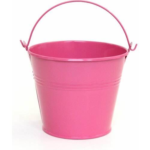 Ведро-кашпо из металла (12*10*8см) KM-55931E цв.коралловый