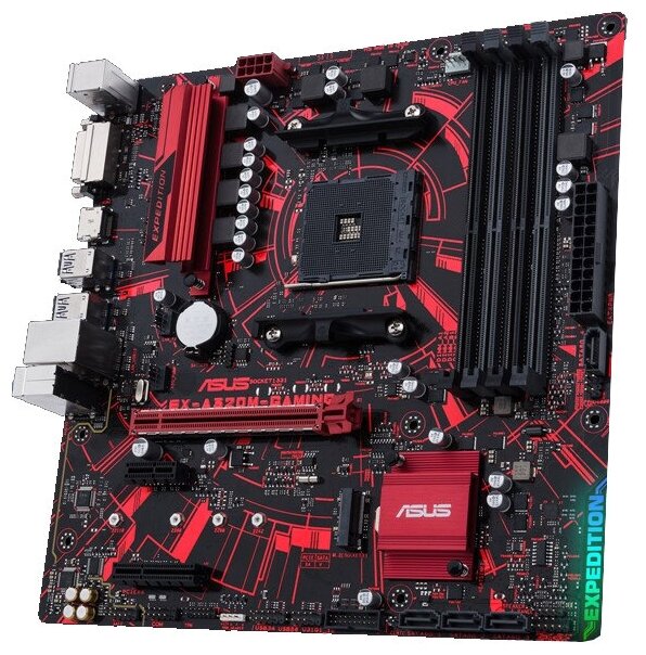 Материнская плата mATX ASUS (AMD AM4,A320,4*DDR4(3200),4*SATA 6G,M.2,3*PCI-E,7.1CH,GLan,Wi-Fi,5*USB 3.1/Type-C,DVI-D/HDMI) - фото №4