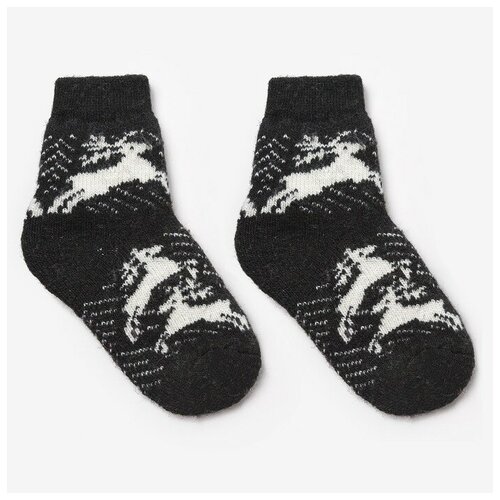 фото Носки стильная шерсть, размер 20, черный