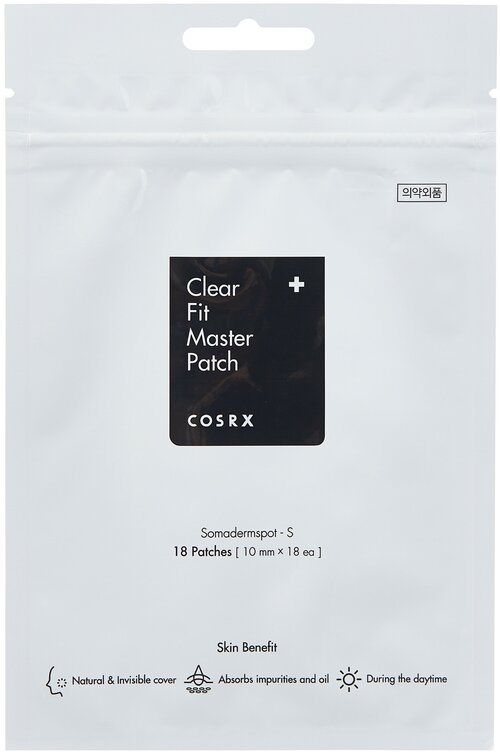COSRX Ультра-тонкие патчи против акне Clear Fit Master Patch, 18 шт., 1 г, 18 мл