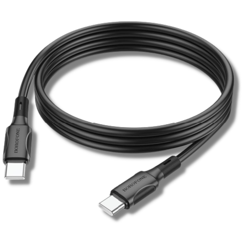 Кабель USB-C/USB-C BOROFONE BX80 1.0м, 60W, силиконовый Black кабель borofone bx80 6974443385212