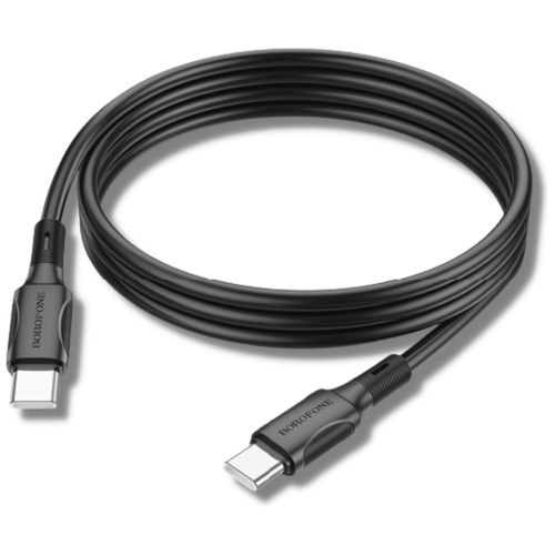 Кабель USB-C/USB-C BOROFONE BX80 1.0м, 60W, силиконовый Black