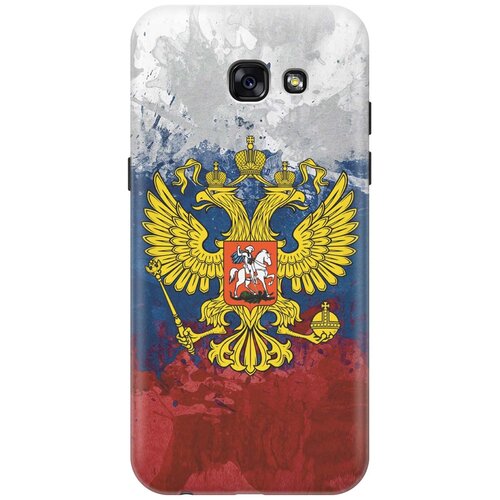 фото Gosso ультратонкий силиконовый чехол-накладка для samsung galaxy a5 (2017) с принтом "герб и флаг рф"
