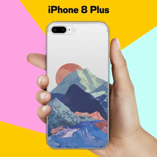 Силиконовый чехол Горы на Apple iPhone 8 Plus чехол на apple iphone 14 plus эпл айфон 14 плюс силиконовый прозрачный с защитой бортиком вокруг камер miuko