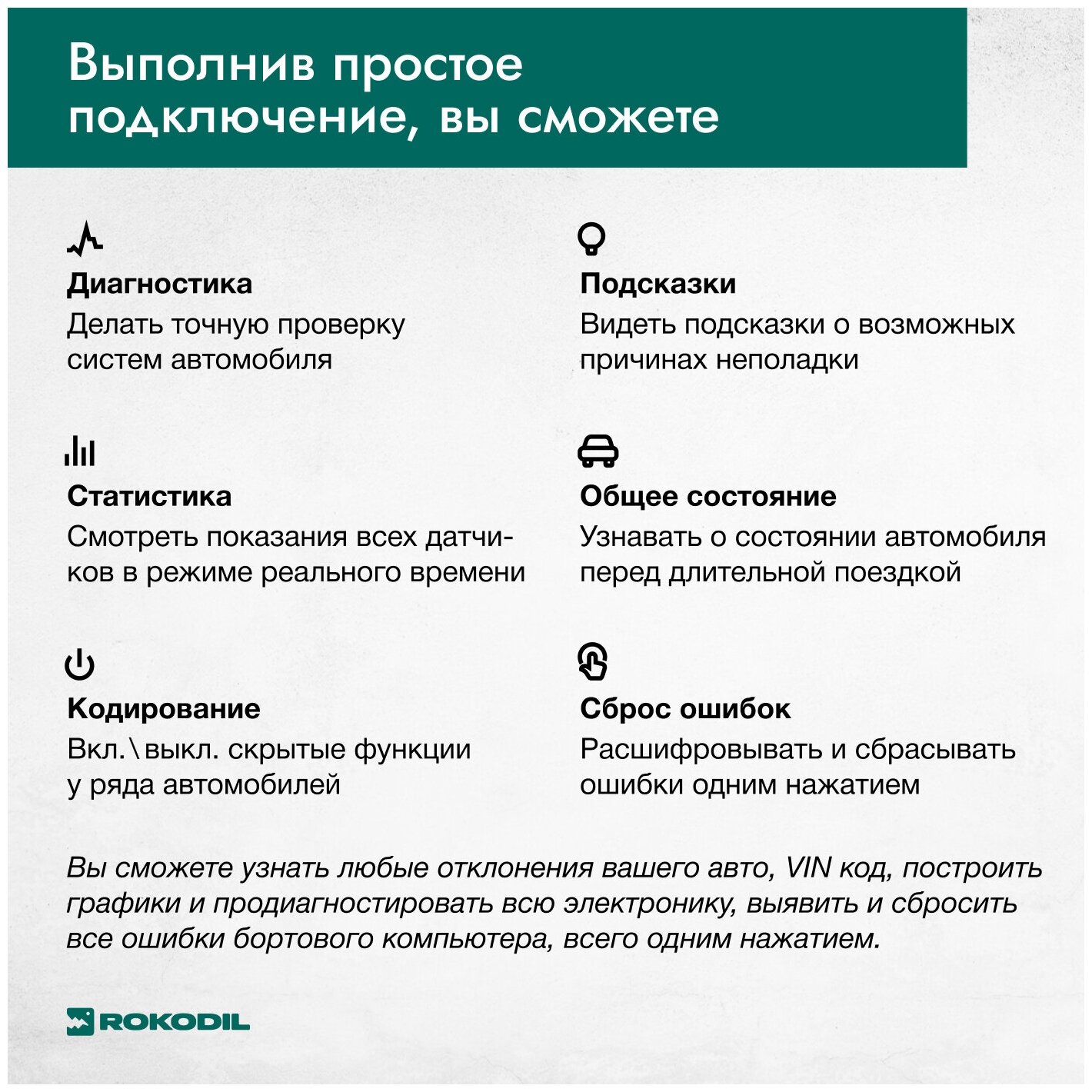 Автосканер для диагностики автомобиля Rokodil ScanX, OBD2 сканер, bluetooth 4.2, elm327 1.5 pic18f25k80