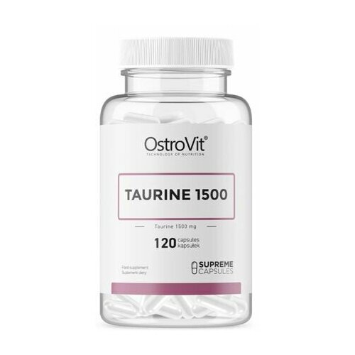 Таурин 1500 мг. OstroVit Supreme Capsules Taurine 1500 mg, 120 к. ostrovit supreme capsules bcaa glutamine 1100 mg 150 к