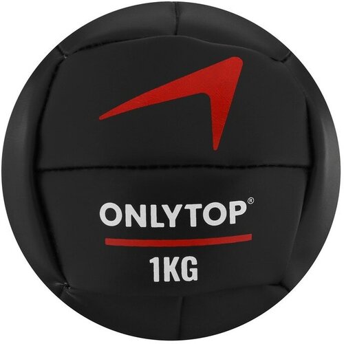 Медицинбол ONLYTOP, 1 кг, d=14 см медицинбол e252 кожзам 12 кг черный effort