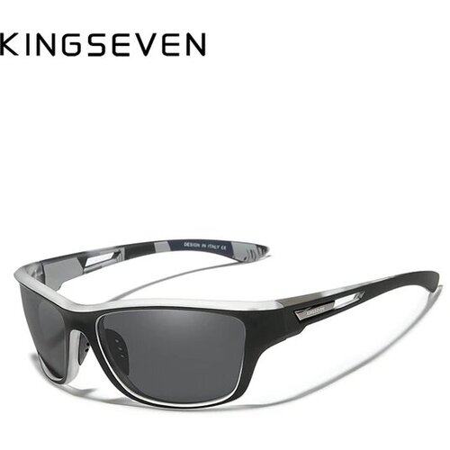 фото Солнцезащитные очки kingseven, прямоугольные, спортивные, поляризационные, серый