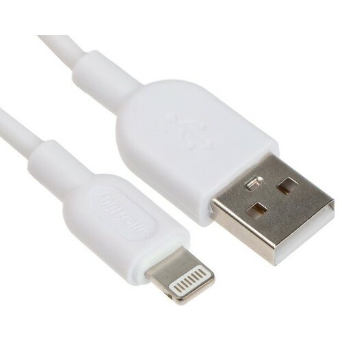 Кабель Lightning S01, Lightning - USB, 2.4 А, 1 м, зарядка + передача данных, белый(2 шт.) кабель smartbuy s01 type c usb 2 4 а 1 м зарядка передача данных белый
