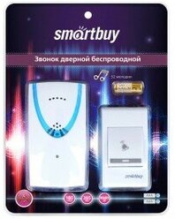 SmartBuy звонок дверной беспроводной аналог. 100м,32 мелодии, 2xAAA/A23 с кнопкой белый SBE-11-1-32