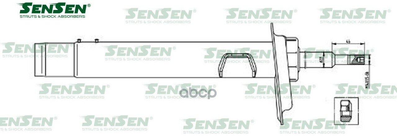 Амортизатор Bmw E46 -04/01 Пер. прав. газ.(320-330) Sensen арт. 42140462