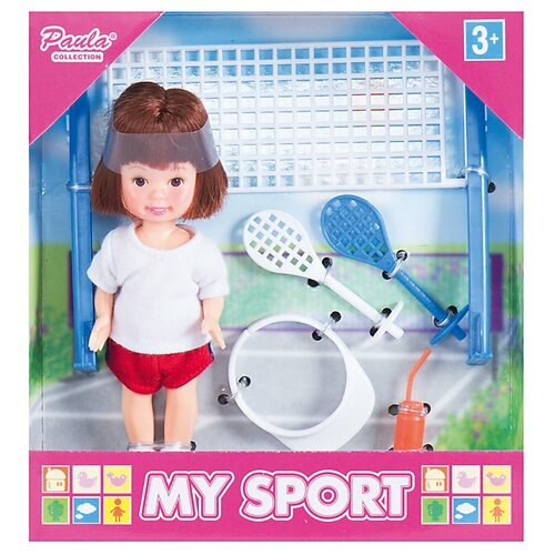 Игровой набор M&C Toy Centre Paula My Sport Теннис, 10 см, MC23407a