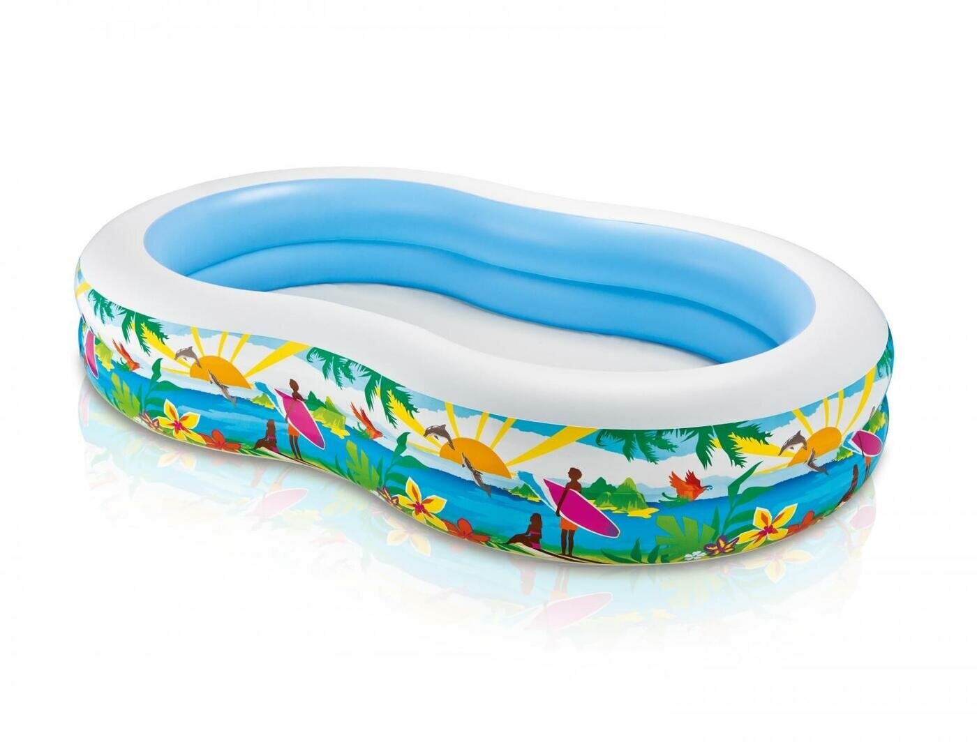 56490NP Семейный надувной бассейн "SWIM CENTER™ SEASHORE POOL", 262*160*46 см,INTEX