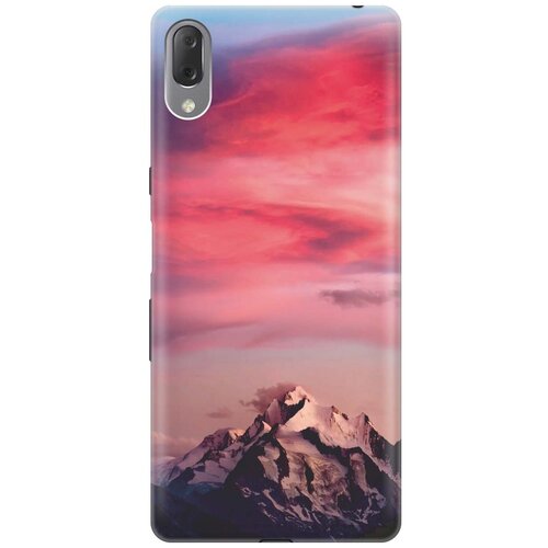 фото Gosso ультратонкий силиконовый чехол-накладка для sony xperia l3 с принтом "горы и небо"