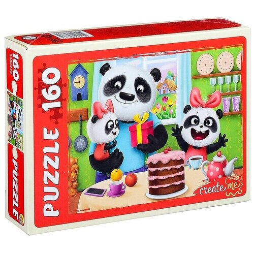 Пазлы детские Рыжий кот 160 деталей Милые панды в коробке (ПУ160-9833) пазлы детские рыжий кот 160 деталей милые панды в коробке пу160 9833