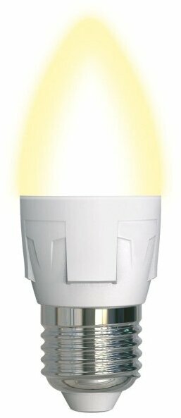 Светодиодная лампа свеча Белый теплый 7W UL-00002414 LED-C37 7W/WW/E27/FR PLP01WH яркая