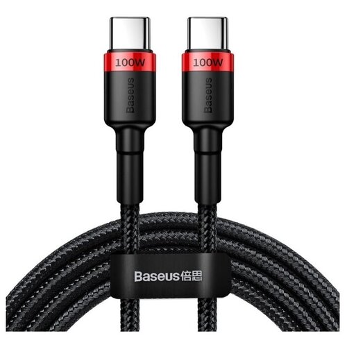 Кабель USB-C Baseus Cafule CATKLF-AL91 Type-C - Type-C 2 м красно-черный