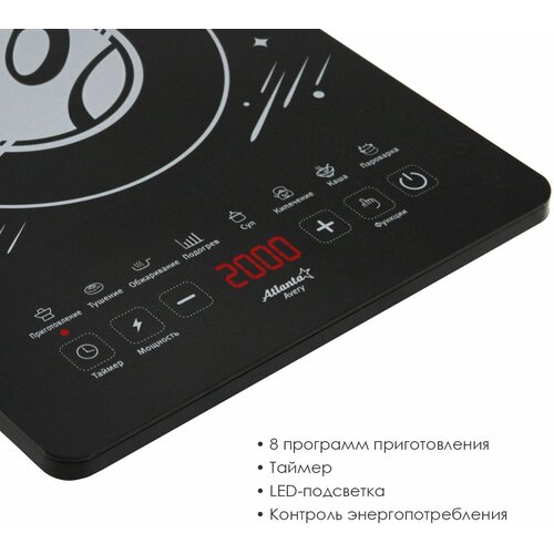Электроплита индукционная Atlanta ATH-1757 black 390600₽