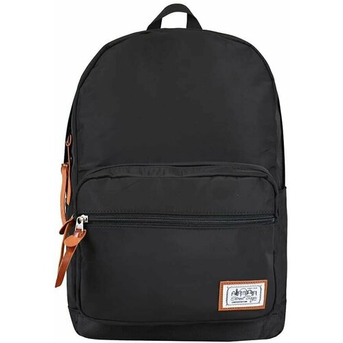 Рюкзак / Street Bags / 6805 Гладкий нейлон Двойной карман 42х14х28 см / чёрный