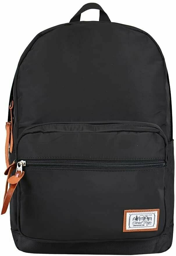 Рюкзак / Street Bags / 6805 Гладкий нейлон Двойной карман 42х14х28 см / чёрный