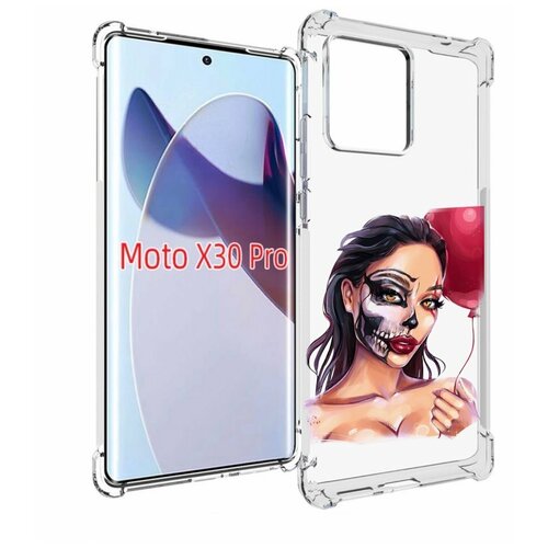 Чехол MyPads девушка-с-гримом женский для Motorola Moto X30 Pro задняя-панель-накладка-бампер