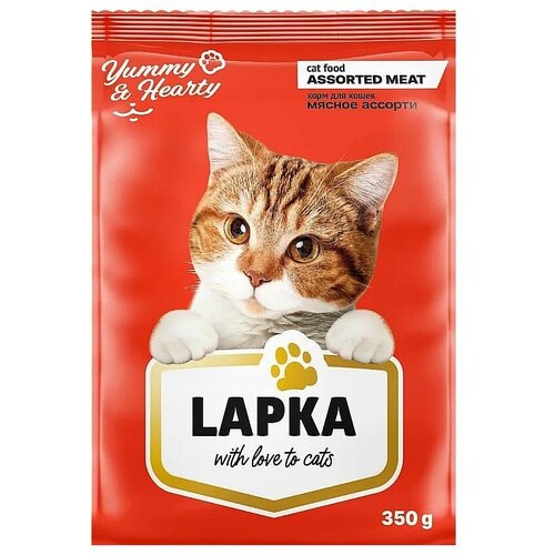 Лапка Мясное ассорти 350г сухой корм для кошек