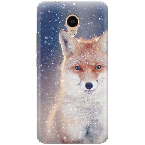 фото Cиликоновый чехол на meizu m5s / мейзу м5 эс с принтом "лисица в снегопад" gosso