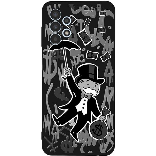 Черный силиконовый чехол MustHaveCase для Samsung Galaxy A13 4G Monopoly Black Edition Монополия для Самсунг Галакси А13 4G