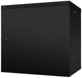 Телекоммуникационный серверный шкаф 19 дюймов настенный 6U 600х600 черный дверь металл, Alvm-m6.600b