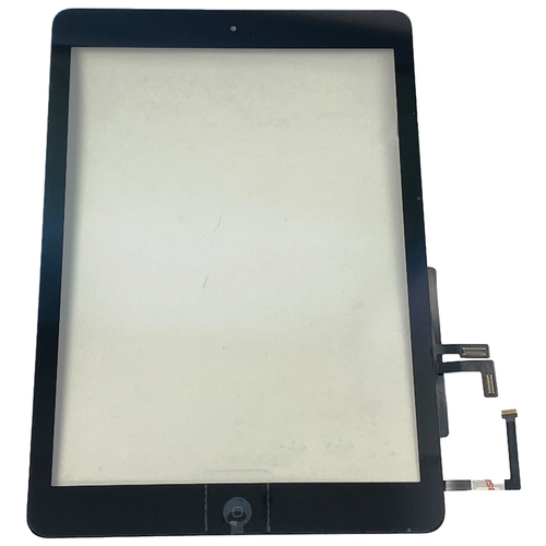 Сенсорное стекло (тачскрин) для iPad Air в сборе с кнопкой и лентой Черный
