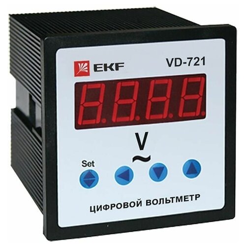 Вольтметр цифровой VD-721 на панель 72х72 однофазный EKF vd-721, 1шт