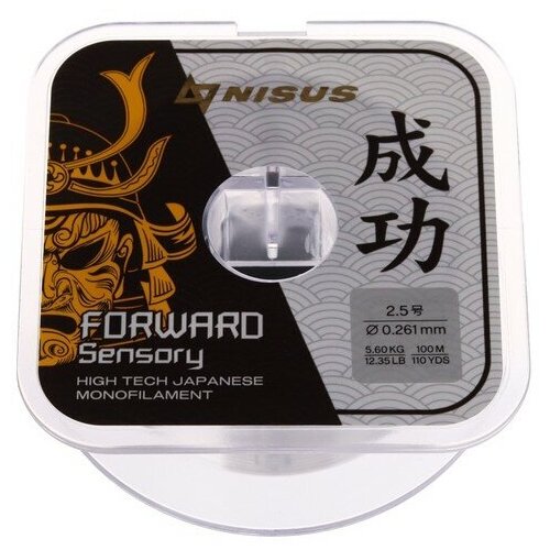 леска nisus forward green warrior d 0 261mm 100m nylon n fgw 0261 100 Леска NISUS FORWARD Sensory, диаметр 0.261 мм, тест 5.6 кг, 100 м, прозрачная