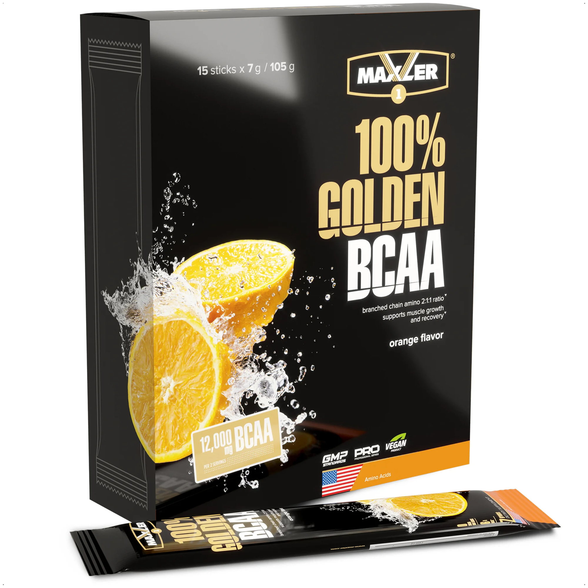 Maxler 100% Golden BCAA (15 x7) Orange