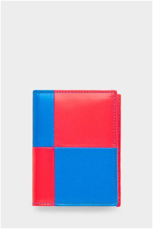 Кошелек Comme des Garcons Wallet, фактура тиснение, синий, розовый