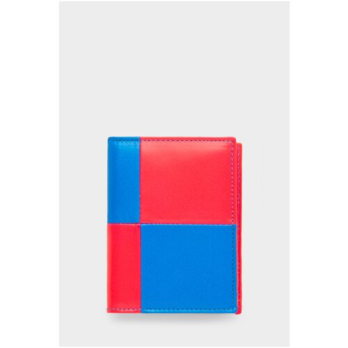 Кошелек Comme des Garcons Wallet, фактура тиснение, синий, розовый