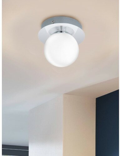 Настенно-потолочный светильник EGLO Mosiano 94626, 3.3 Вт, кол-во ламп: 1 шт., 3000 К, цвет арматуры: хром, цвет плафона: белый - фотография № 2