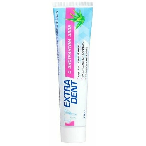 Зубная паста Aloe extra dent, туба, без пенала, 170 гр