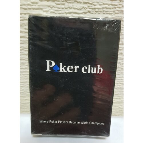 карты игральные 5 star с пластиковым покрытием 54шт синие Карты игральные Poker Clubс пластиковым покрытием, 54шт