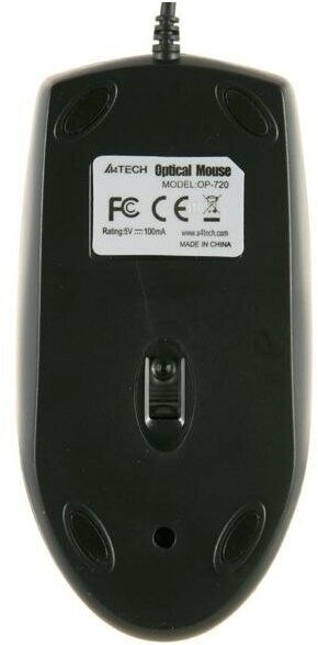Мышь A4Tech OP-720, черный USB - фотография № 2