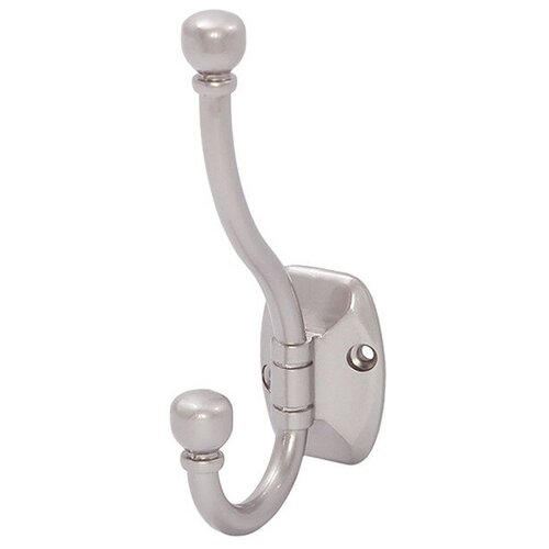 Крючок 2-х рожковый цинк сплав никель 1021₽