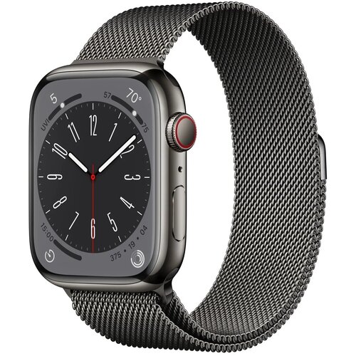 Умные часы Apple Watch Series 8 45mm Stainless Steel Case with Milanese Loop Цвет Graphite 9648000₽