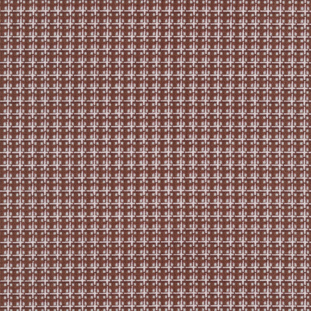Ткань для пэчворка PEPPY бабушкин сундучок 50 x 55 см 140 г/кв. м ± 5 100% хлопок БС-09 клетка коричневый